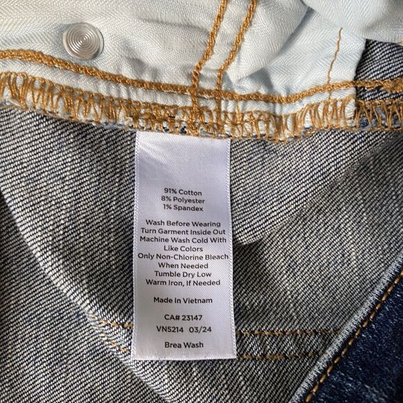 Talbots Barely Boot Jeans Size 8 Blue Dark Wash Denim High Rise Straight Stretch - Picture 12 of 12